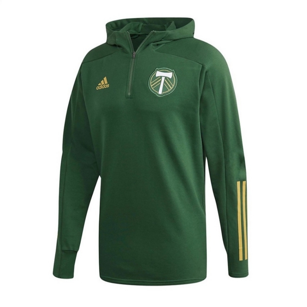 Adidas Green Hoodie - Portland Timbers Size L NWT